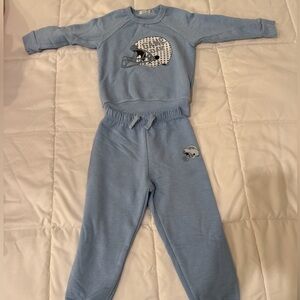 Kids Light Blue Football Matching Set